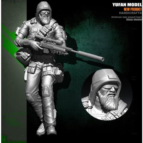1/24 75mm US Army Ghost Sniper Resin Soldier YFWW-1846