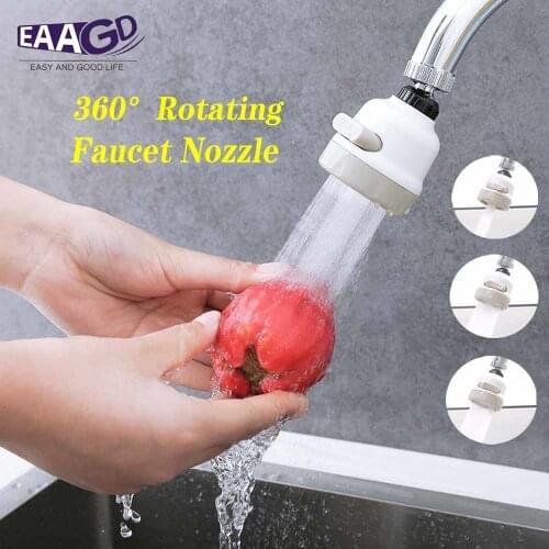 1Pcs Universal Splash-Proof Tap Nozzle Sprayer 3 Modes Adjustment Faucet Shower Head Rotating Water-Saving Faucet