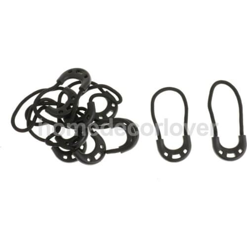 10pcs Black Tactical Zipper Pulls Cord Rope Ends Lock Zip Slider Replacement Repair Kit For Clothing/Bags 65mm