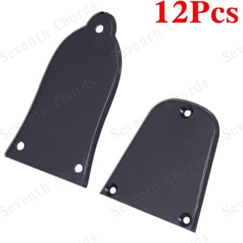 12 Pcs Glossy Surface Black Plastic Truss Rod Cover For Acoustic Electric Bass Guitar - LJ-03--10