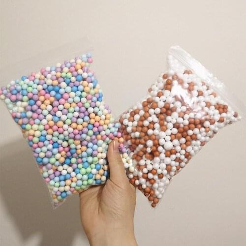 13g 7-9mm Mini Colorful Round Foam Balls Crystal Bottle Decoration Pillow/Sofa Filler Styrofoam Ball Colored Foam Balls