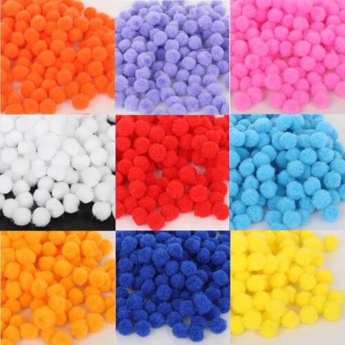 300Pcs 10mm Soft Poms Ball Colorful Fur Plush Ball For DIY Kids Toys & Sewing Handcraft Home Decoration Accessories