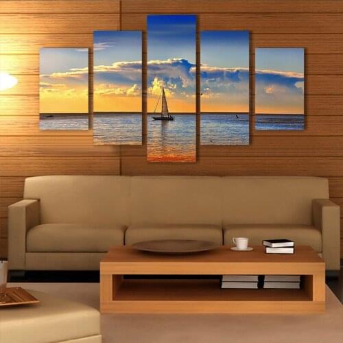 5pcs/set diy 5d Diamond embroidery "sea natural scenery"diamond cross stitch full round 5d diamond painting wall stickers decor