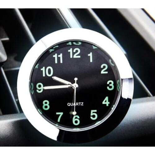 Automobile Quartz Clock Car Decoration Watch Ornaments Vehicle Auto Interior Watch Digital Pointer Air Conditioning Outlet Clip