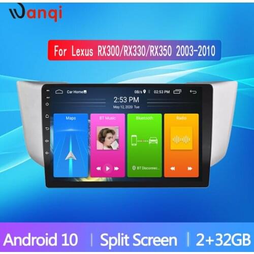 Wanqi Car Radio For 2003-2010 Lexus RX300 RX330 RX350 RX400H Multimedia Video Player Navigation Monitor Mirror Link WiFi NO DVD