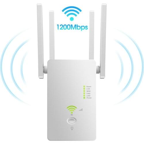 1200mbps Wireless WiFi Repeater Router 2.4G Router Wifi Signal AP Amplifier 5.8Ghz Network Range Extender