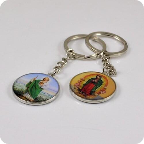 Virgin Mary Saint Joseph Key Chains Catholic Orthodox Christian Fashion Religious jewelry