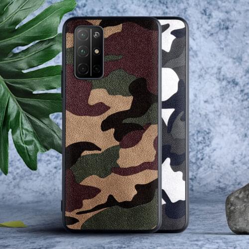 Camouflage leather case for Huawei Honor 30s 20s 30 20 pro 10 lite 10i 20i 20 lite 8 lite 8A 8C 8X 7X View 30 pro 20 10 cover