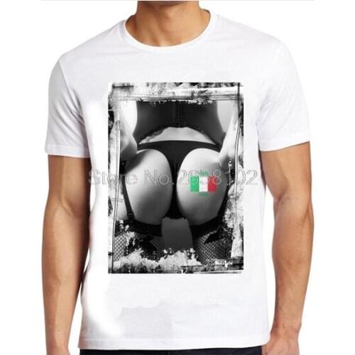 2017 Summer Men Italy T Shirt Sexy Rock Cotton O Neck Print T-shirt Mens Casual Short Sleeve Shirts Tops Tees