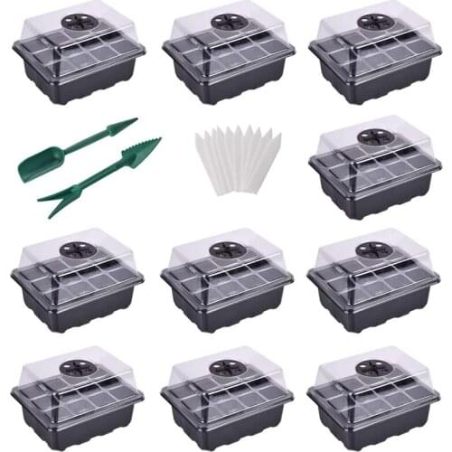 Hot Sale Starter Tray Kit Humidity Adjustable Plant Starter Kit with Dome and Base Greenhouse Grow Trays Mini Propagator