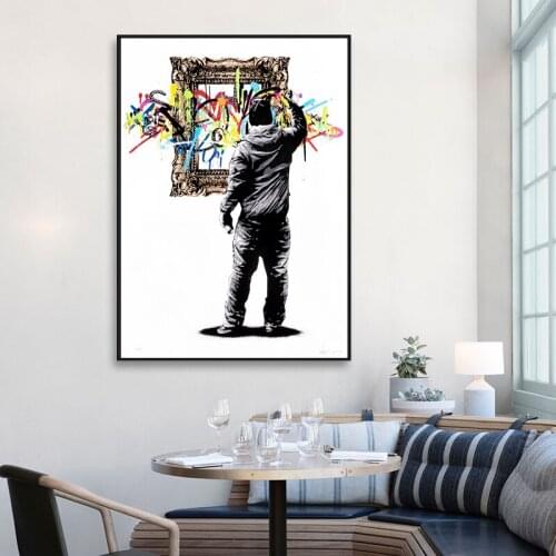 Window Graffiti Art Painting on Canvas Posters and Prints Street Wall Art Cuadros odern Home Decor Picture for Living Room