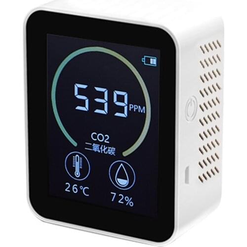K02/K03 CO2 Meter Air Quality Monitor CO2 Sensor Detector Multifunctional Temperature Humidity Tester LCD Display with Backlight