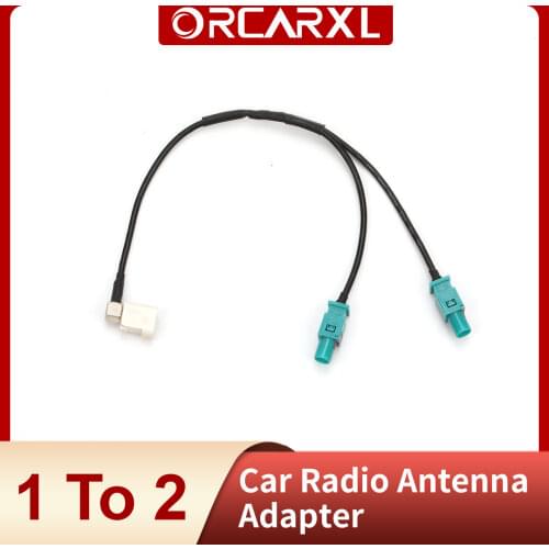 1 to 2 FAKRA Radio Antenna Cable Adapter For Volkswagen MIB RCD330 RNS510/RCD510/310/Golf/MK5/MK6/Passat B6/B7/Tiguan