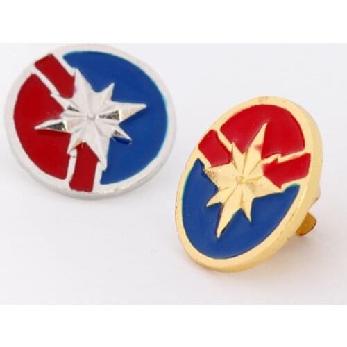 Disney Captain Marvel Avengers Enamel Brooch Metal Badge Pin Lapel backpack Accessories Gift