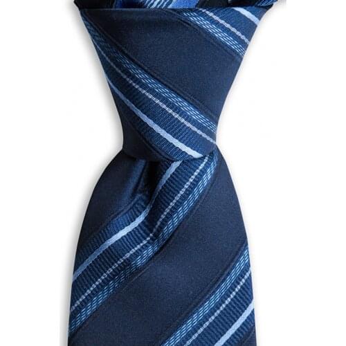 Mens Classic Silk Striped Necktie Made in Italy 7.5 Cm Width 145 Cm Length
