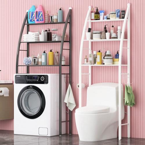 Floor-Standing Shelf For Bathroom Upper Storage Rack For Toilet Washing Machine Multi-Layer Bathroom Storage Shelf Accessories