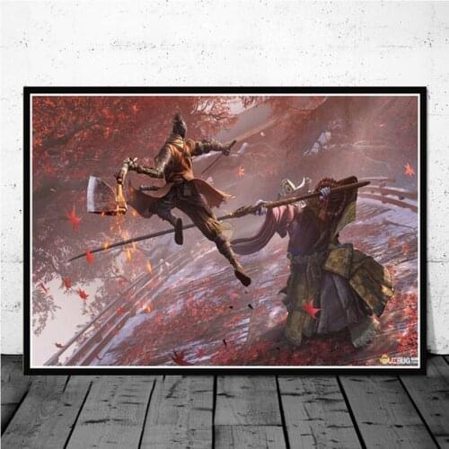 Canvas Wall Art Pictures Home Decoration Sekiro Shadows Game Nordic Style Poster Painting HD Printed Modular Bedside Background