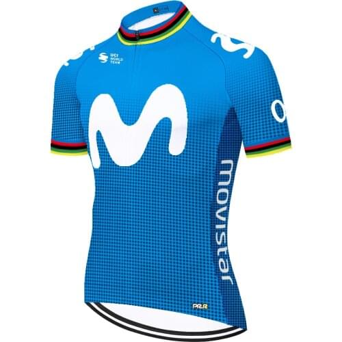 2020 new men laser cut movistar maglia ciclismo short sleeve summer quick dry equipacion ciclismo verano hombre
