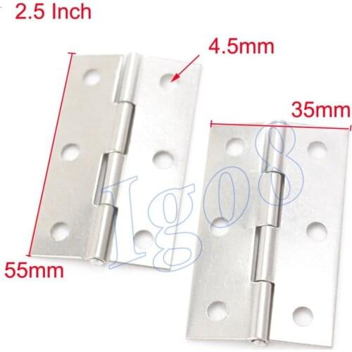 Stainless Steel Butt Cabinet Door Box Hinges 2.5" 20pcs