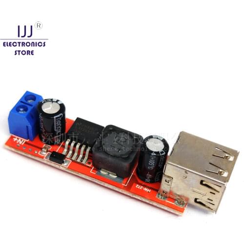 DC 6V-40V To 5V 3A Double USB Charge DC-DC Step Down Converter Module For Vehicle Car Charger LM2596 Dual Two USB