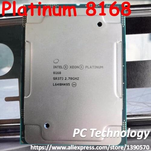 Original Intel Xeon Platinum 8168 SR37J Platinum8168 Processor 33M Cache 2.70GHz 24-cores 205W LGA3647 CPU free shipping