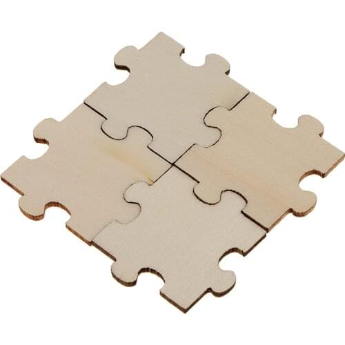 50pcs 40mm Home /School Education Accessory Blank Wooden Puzzle Embellishments Wood Slices Toys Wedding Art Craft