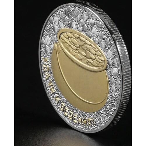Russian two-color commemorative wealth gold silver Coin lucky trace gold micro-relief foreign currency Souvenir Gift