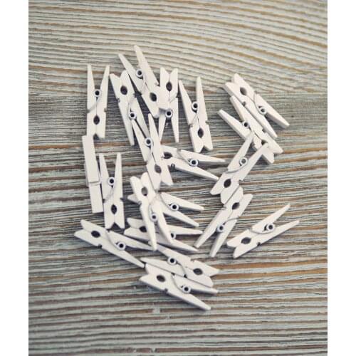 S White Wooden Clothespins 3.5cm (10'lu Paket-500 Piece)