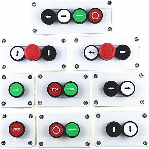 With arrow symbol, start stop self sealing waterproof button switch emergency stop industrial handhold control box