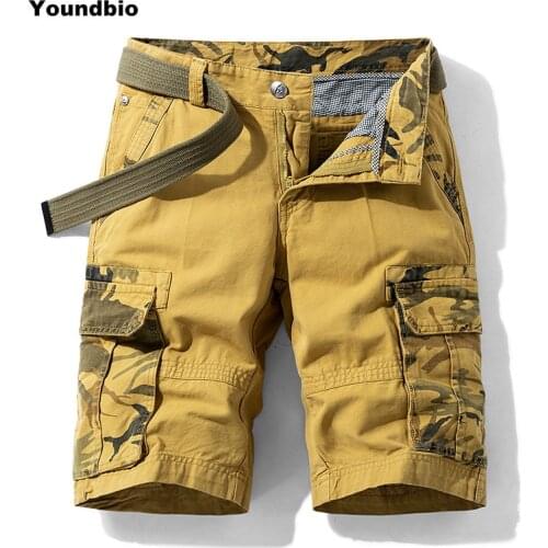 2021 Summer Camouflage Cargo Shorts Men Classic Pockets Streetwear Casual Shorts Men Loose Cotton Shorts Military Short Pants