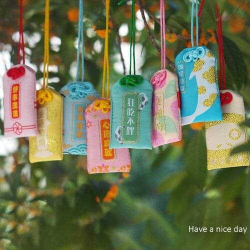 Japanese New Omamori Pray Fortune Health Safe Lanyard Pendant Clothes Backpack Anime Keychain Talisman Student Fan Couple Gift