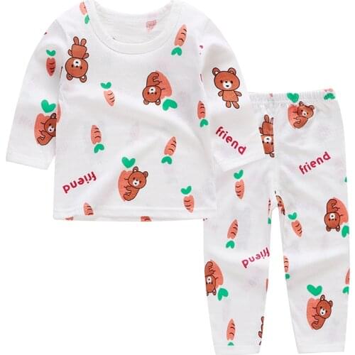 2019 Girls Princess Pajamas Baby Cartoon Clothing Sets Kids Pyjamas Pijamas Boys Girls Full Sleeve Sleepwear Night Wear