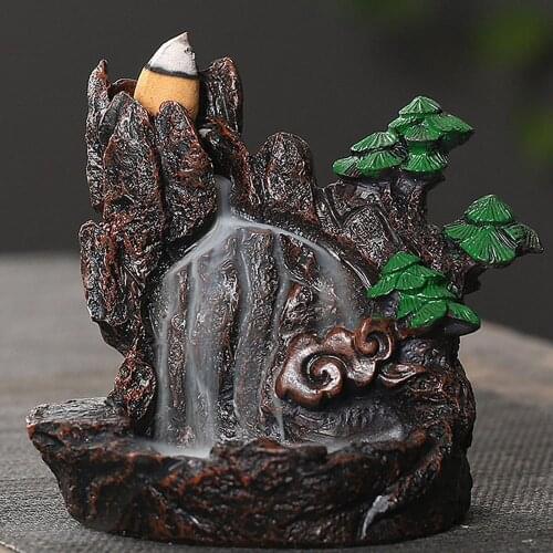 40%HOTResin Mountains Rivers Incense Burners Holder Censer Aromatherapy Home Decor