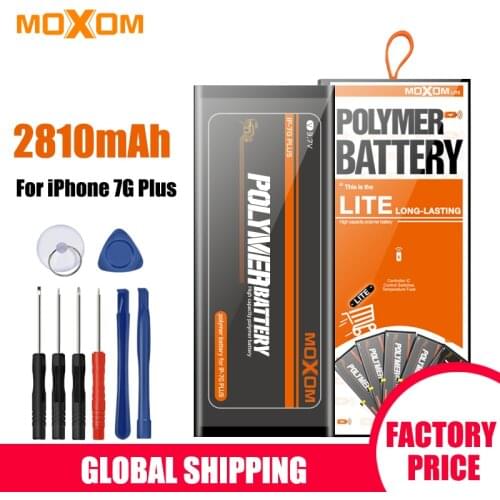 MOXOM Battery For iPhone 7 Plus 2810mAh High Capacity Apple iPhone 7 Plus Apple Battery Mobile Phone Battery With Free Tools