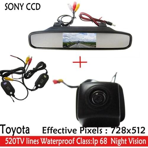 Auto 4.3 inch Car Camera Monitor +SONY HD CCD Chip Car Car Parking Reverse Camera for Toyota Prius 06-10/ Camry 09 10/ Aurion