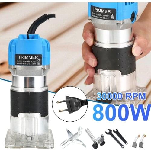 Brushless Cordless Electric Trimmer Hand Trimmer Engraving Slotting Trimming Carving Machine Wood Router for Makita 18V Battery