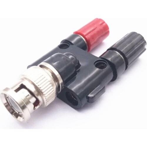 BNC Male to 4MM Binding Posts Banana Plug Jack Female Coaxial Adapte Connector