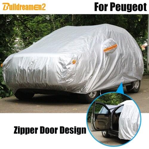 Buildreamen2 Car Cover Waterproof Sun Shade Snow Rain Protection Cover For Peugeot 607 508 2008 Partner Tepee Bipper 3008 4008