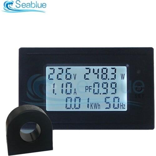 AC Digital Display Voltage Current Power And Electricity Meter With Transformer 5A/10A/20A/100A