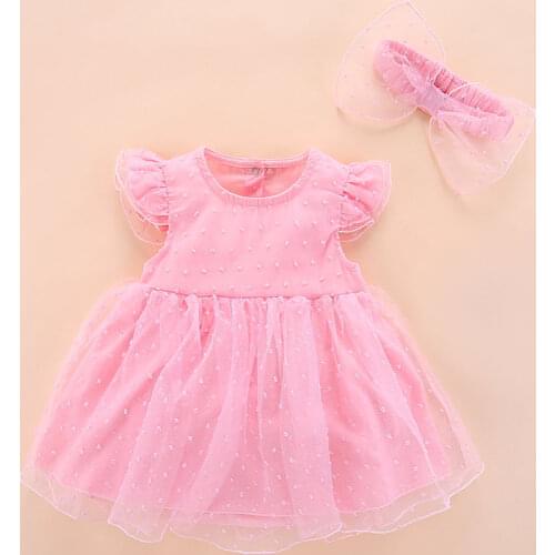 Baby Princess Dress Pink 1 Year Baby Lace Dress Bodysuit Set 3 Months My First Birthday Dresses Baby Girl Outfit Wedding Baptism