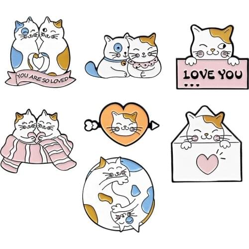 Enamel Brooch Womens Pins Badges For Backpack Cute Cat Brooches Anime Badges Enamel Pin For Women Hijab Pin Badges For Backpack