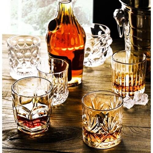 Crystal glass whiskey glass foreign wine glass classic drinking glass brandy glass bar wine set beer glass
