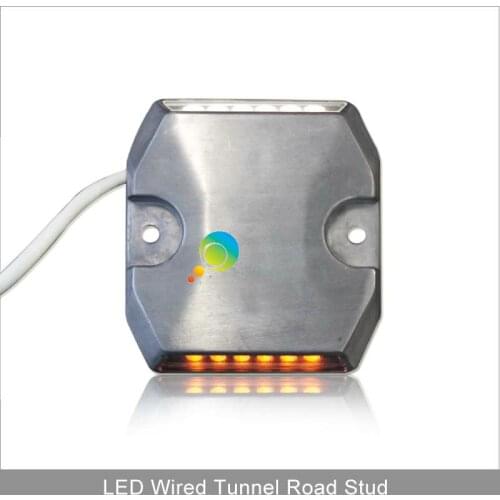 IP65 White yellow aluminum tunnel wired road marker reflective led road stud