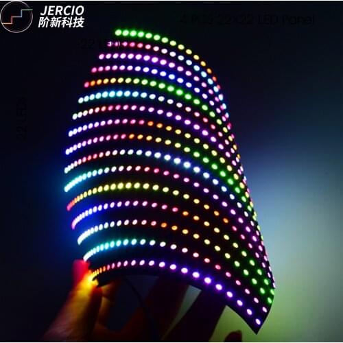 JERCIO XT1511-MINI-D Like WS2812b SMD2427 8*8/8*32/16*16/22*22/11*44 LED Individually Addressable DC5V LED Pixels Panels