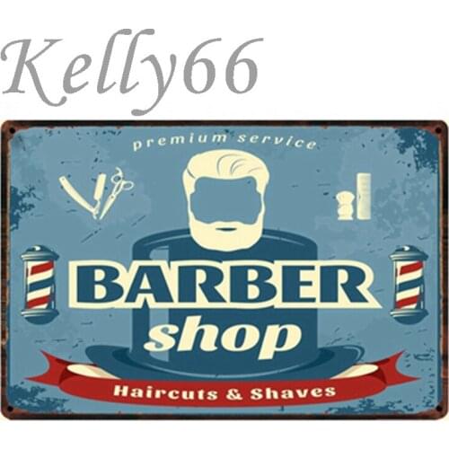 [ Kelly66 ] Barber Shop metal craft Painting Wall tin signs Plaque 20*30 CM Size Y-1060