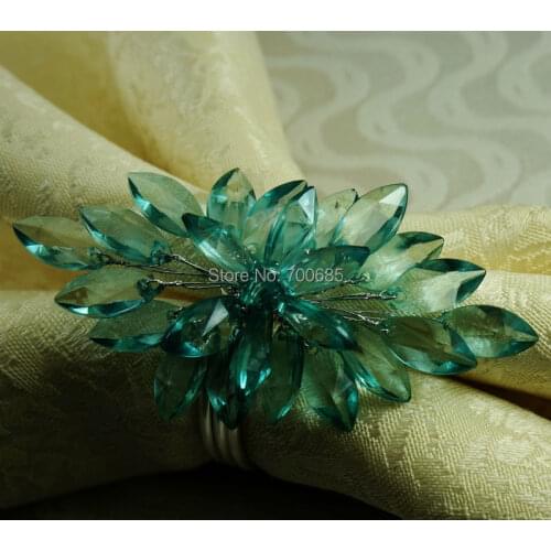 Crystal, flower,decoration napkin ring