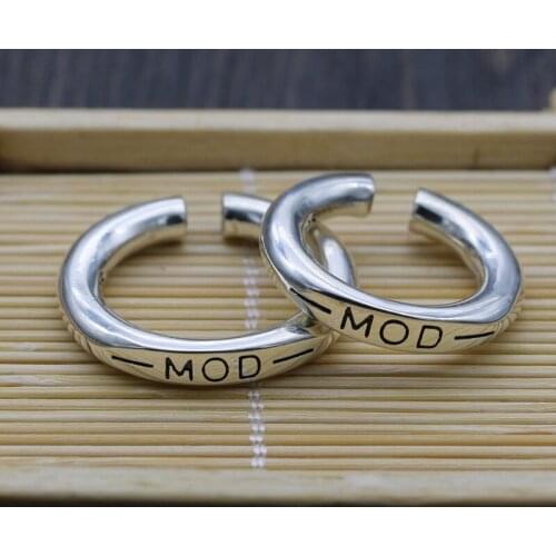 Creative Fashion S925 Sterling Silver Open Ended Ring Couple Sweet Temperament Men And Women