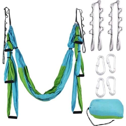 Multifunction Yoga Belt Anti-gravity Aerial Yoga Hammock Set for Home Gym Hanging with Carry Bag and Extension belt