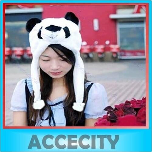 Cartoon Animal Fluffy Plush Earmuff Warm Panda Hat Cap Beanie