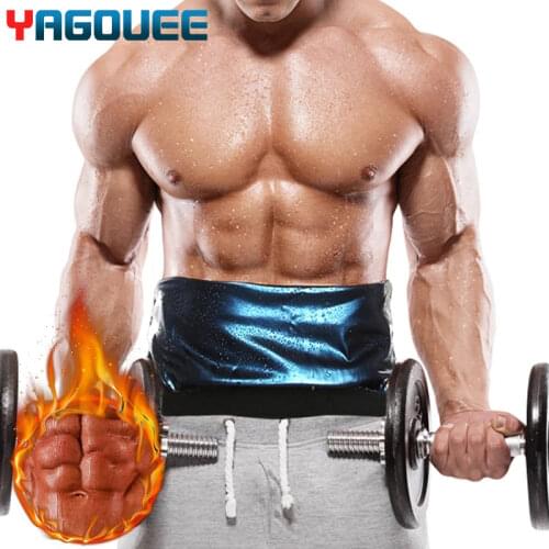 Men Slimming Belt Waist Trainer Sauna Abdomen Fat Burner Corset Sweats Belt Weight Loss Waist Trimmer for Gym Workout Fitness